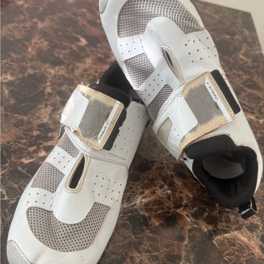 Shimano White and Gray Cycling Shoes